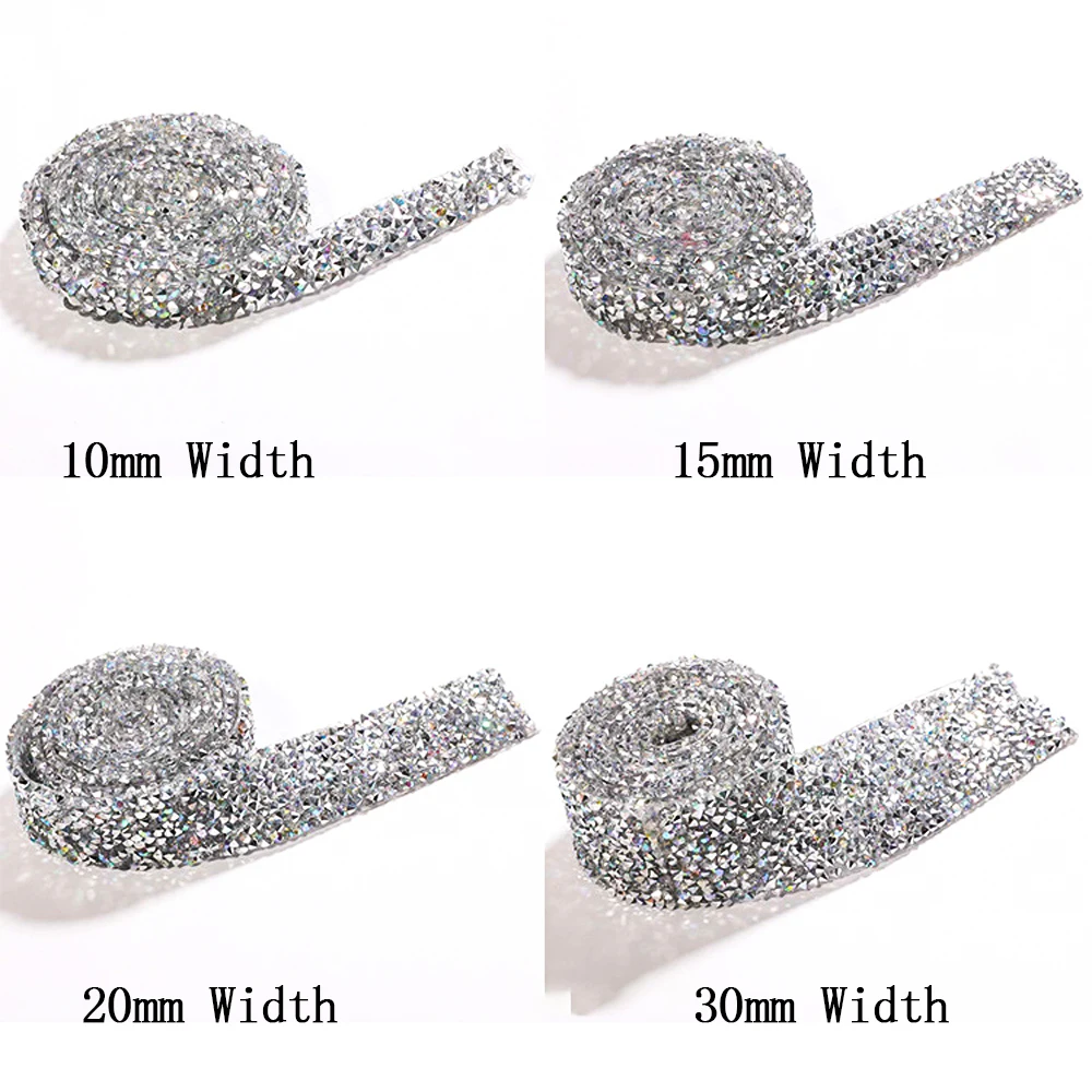 Self-adhesive Rhinestones Trim Glitter Crystal Ribbon Strass Tape