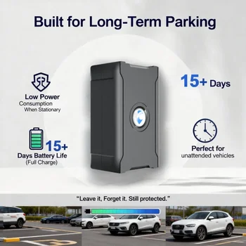 Wireless GPS Tracker for Car Anti-Theft | Global Real-Time Vehicle Locator with IoT SIM | Vibration & Geo-Fence Alarm | 15+ Days 5