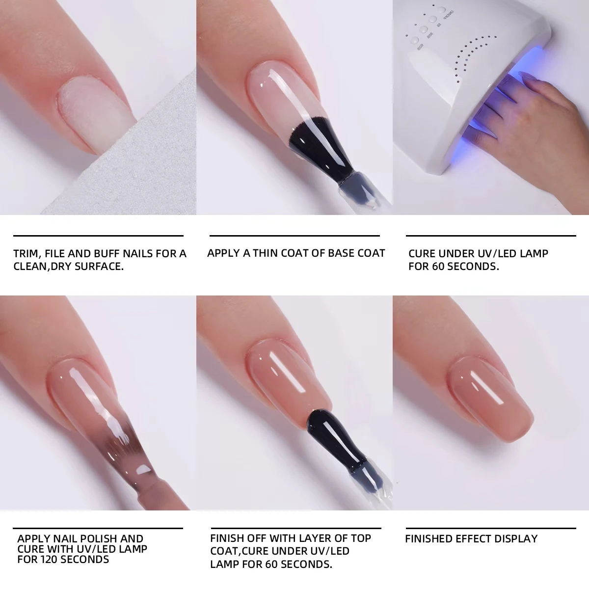 Smalto per unghie gel bianco latte Budino, smalto gel UV di colore puro, per professionisti Starter Nail Art fai da te 15 ml - immagine 6