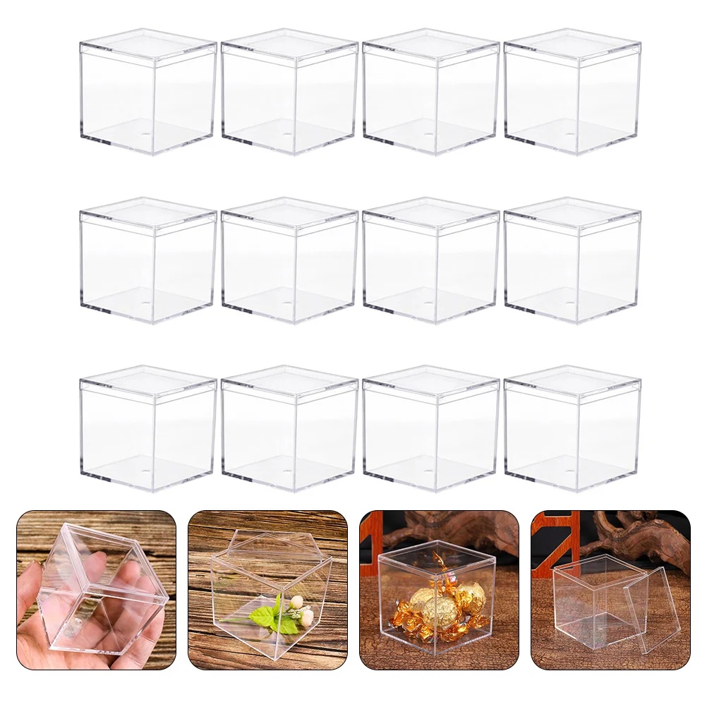 

Acrylic Candy Boxes Transparent Chocolate Biscuits Cookies Packing Boxes Jewelry Storage Wedding Party Favors