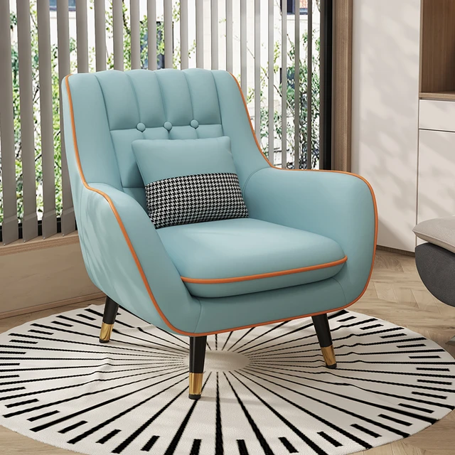 Cómoda silla decorativa para muebles de sala de estar, sillón moderno de  mediados de siglo, con respaldo alado, sillas de dormitorio, butacas para