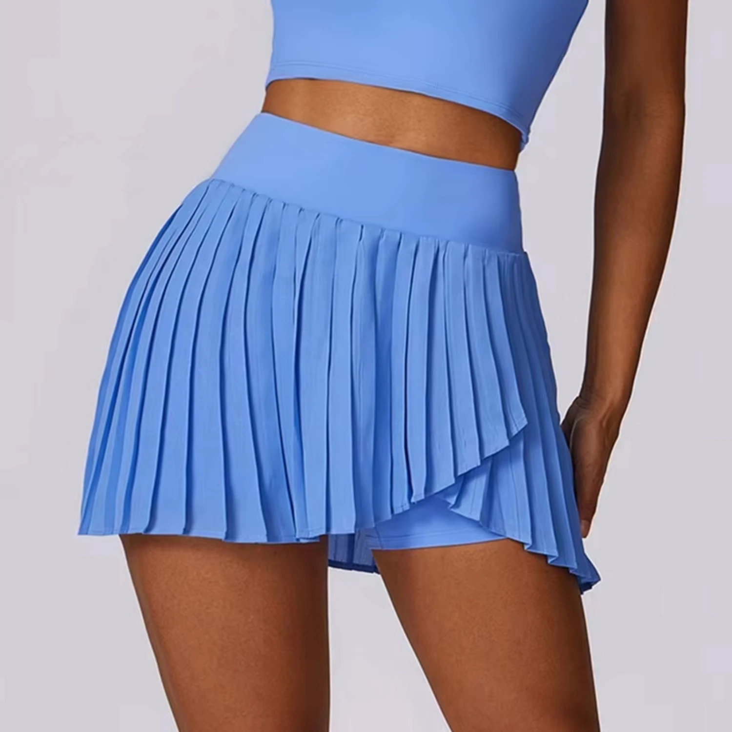 Girl Pleated Sports Skirts Dancing Golf Tennis Skirt Women Gym Workout Fitness Shorts High Waist Running Skort