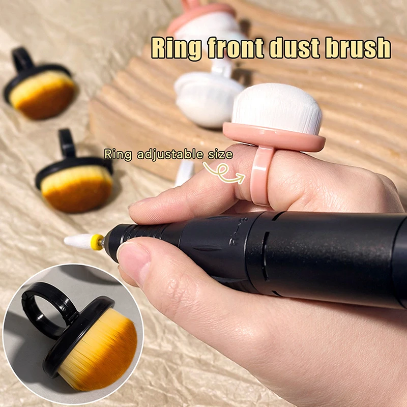 5/10Pcs Professional Ring Nail Dust Brushes - Soft Delicate Manicure Gel Polish Removal Cleaner Tools for Salon DIY