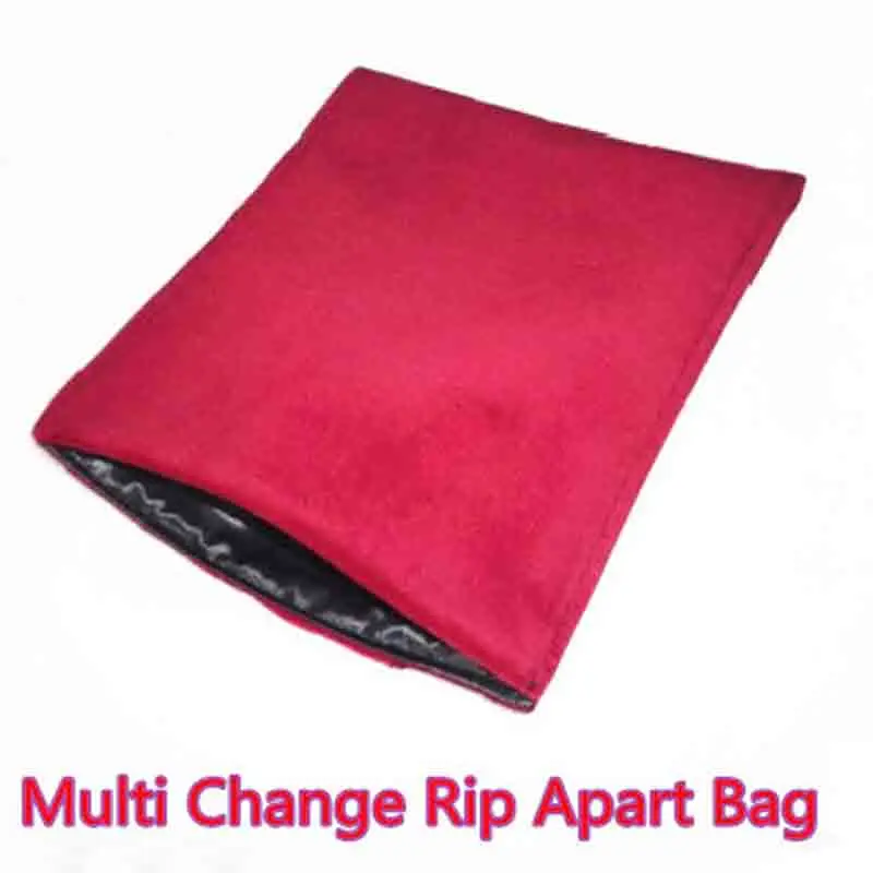 

Multi Change Rip Apart Bag,Stage Magic Tricks,Illusions,Close Up,Fun,Magia Toys,Magician Chang Bag,Object Vanishing Magic