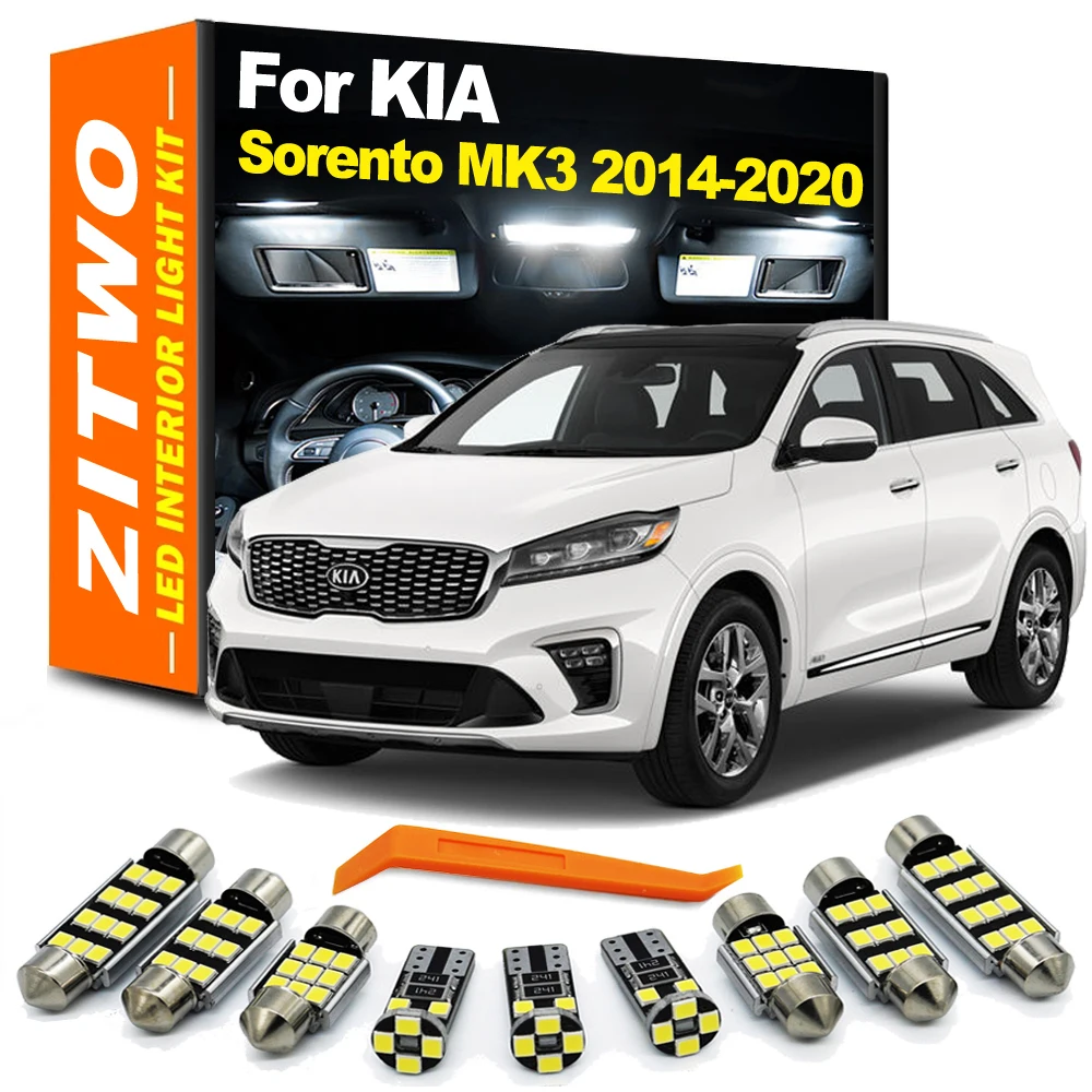 LED Interior Light Kit For KIA Sorento 2015-2020 - Super Bright 6000K White Bulbs