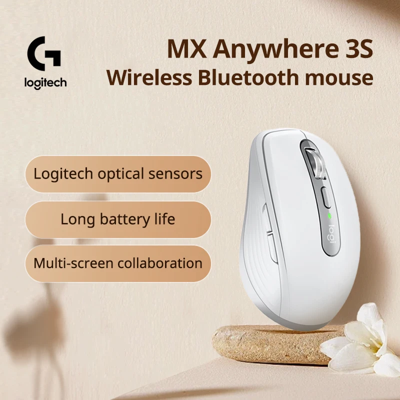 Logitech Mx Anywhere 3s Ergonomic Rechargeable Wireless Mouse