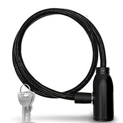 Durable Anti - Theft Steel Cable Bike Lock with Keys - Versatile Outdoor Security Solution (Black)