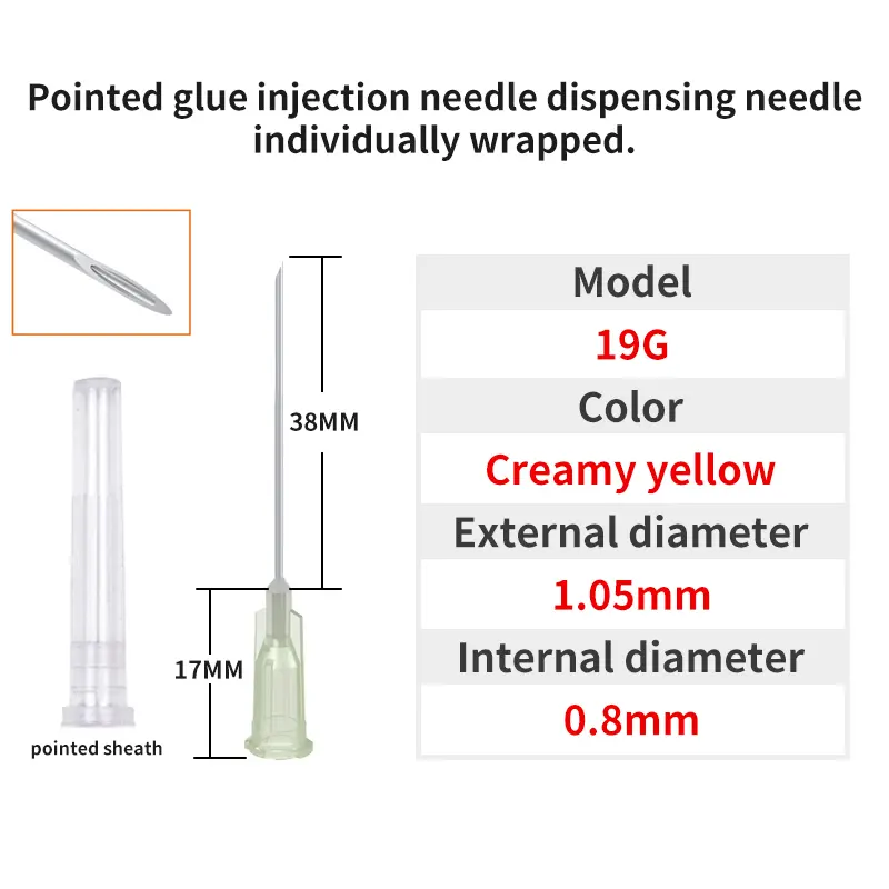50pcs Pointed Injection Needle Dispensing Needle With Transparent Cap, Glue Tool, Individually Packaged Syringe Accessories - Image 13