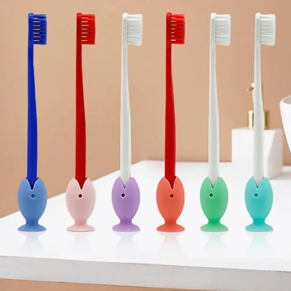 Cute Cartoon Fish Toothbrush Base Makeup Brush Storage Tool Eco-friendly Toothbrush Holder