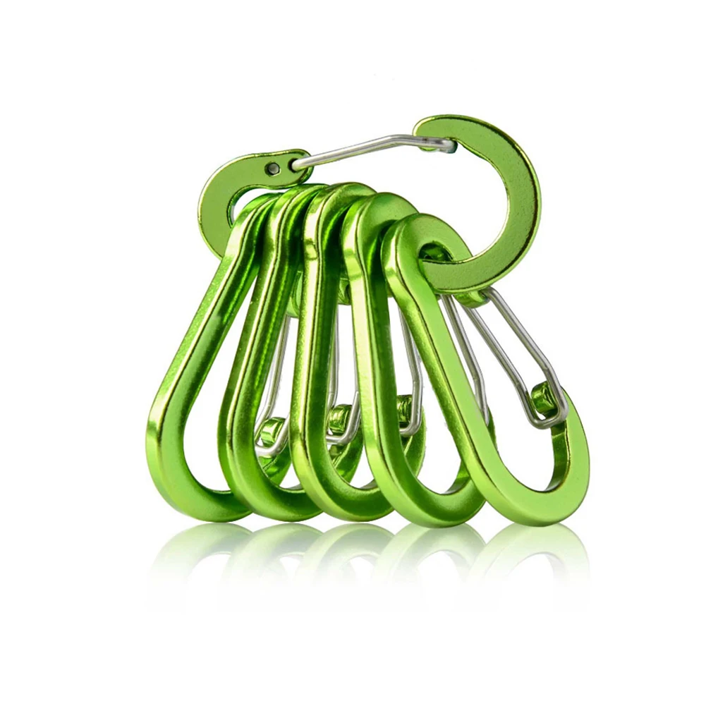 Outdoor Camping Multi Tool Mountaineering Buckle Steel Small Carabiner Clips Fishing Climbing Accessories 6/12pcs