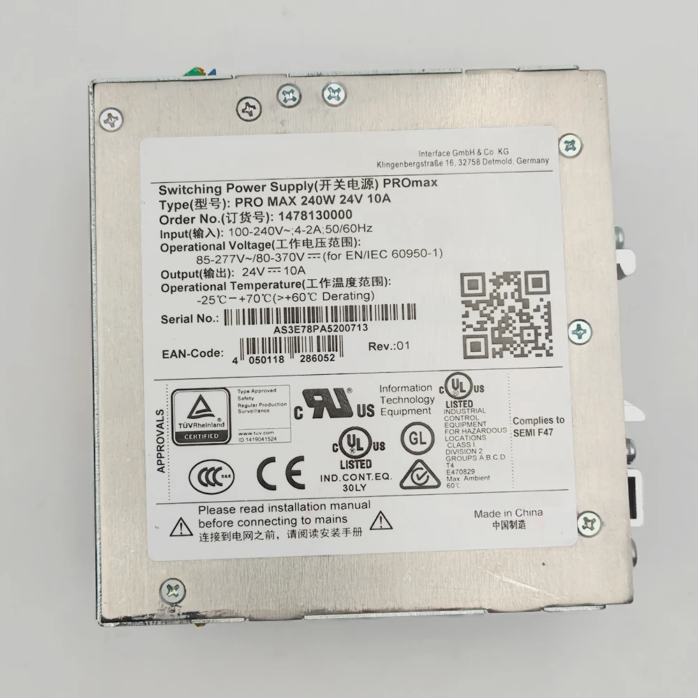 1478130000 For Weidmuller PRO MAX 240W 24V 10A Switching Power Supply PROmax Output 24V 10A 6 1478130000 For Weidmuller PRO MAX 240W 24V 10A Switching Power Supply PROmax Output 24V 10A - Image 4