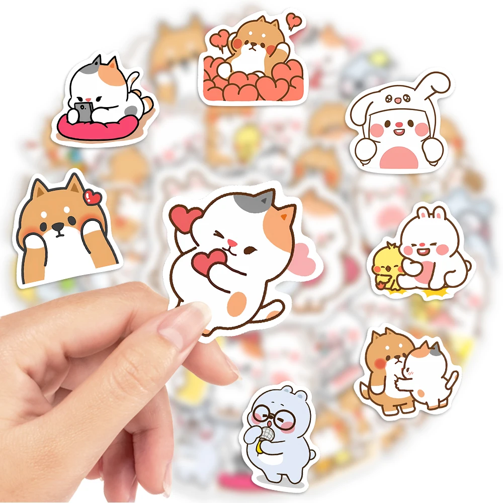 10/25/50PCS Kawaii Cartoon Anime Tonton Friends Stickers Waterproof Scrapbooking Material Notebooks Laptop Luggage Guitar Toy