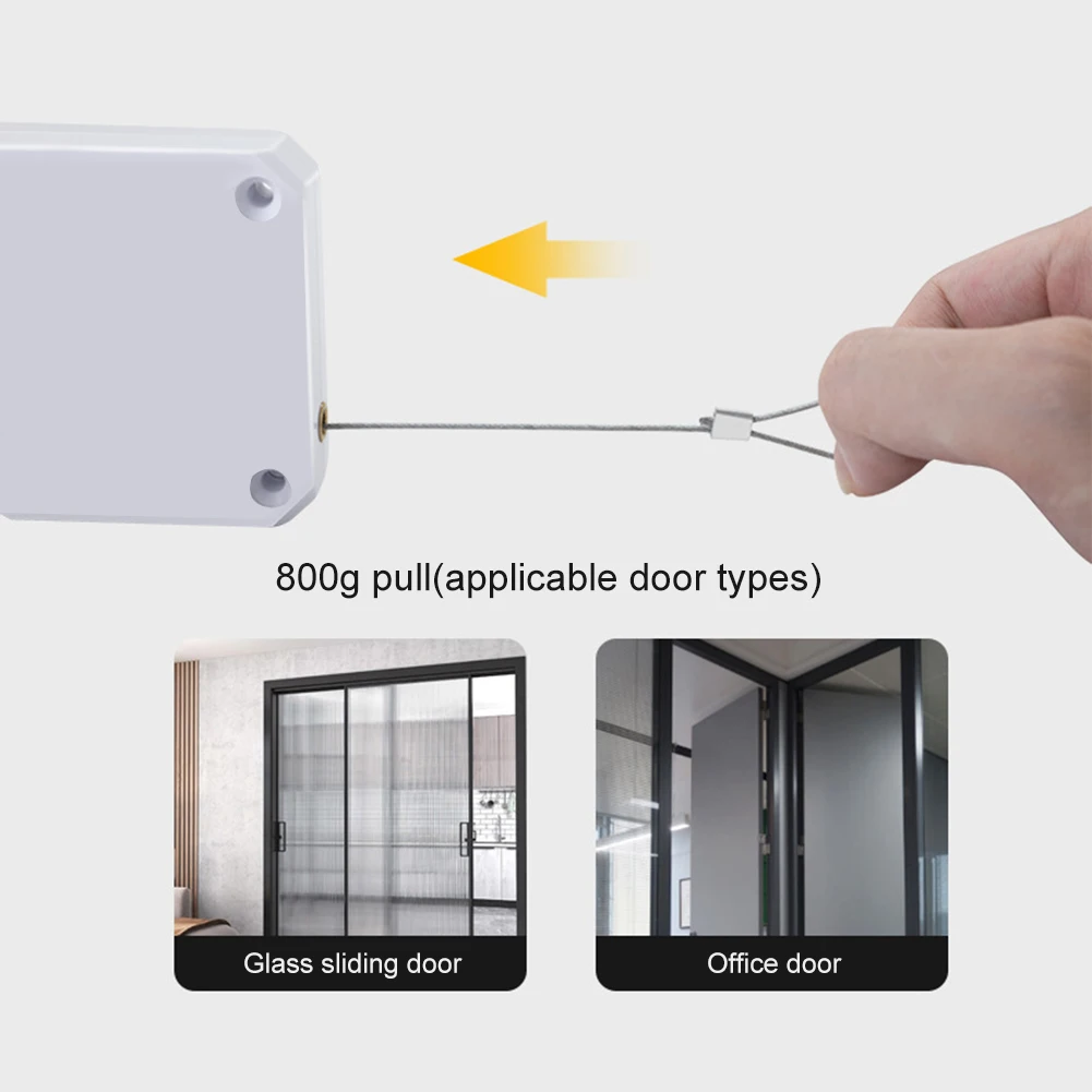Punch-free Automatic Door Closer Automatically Close 500/800/1000g for Wooden Sliding Glass Metal door closer