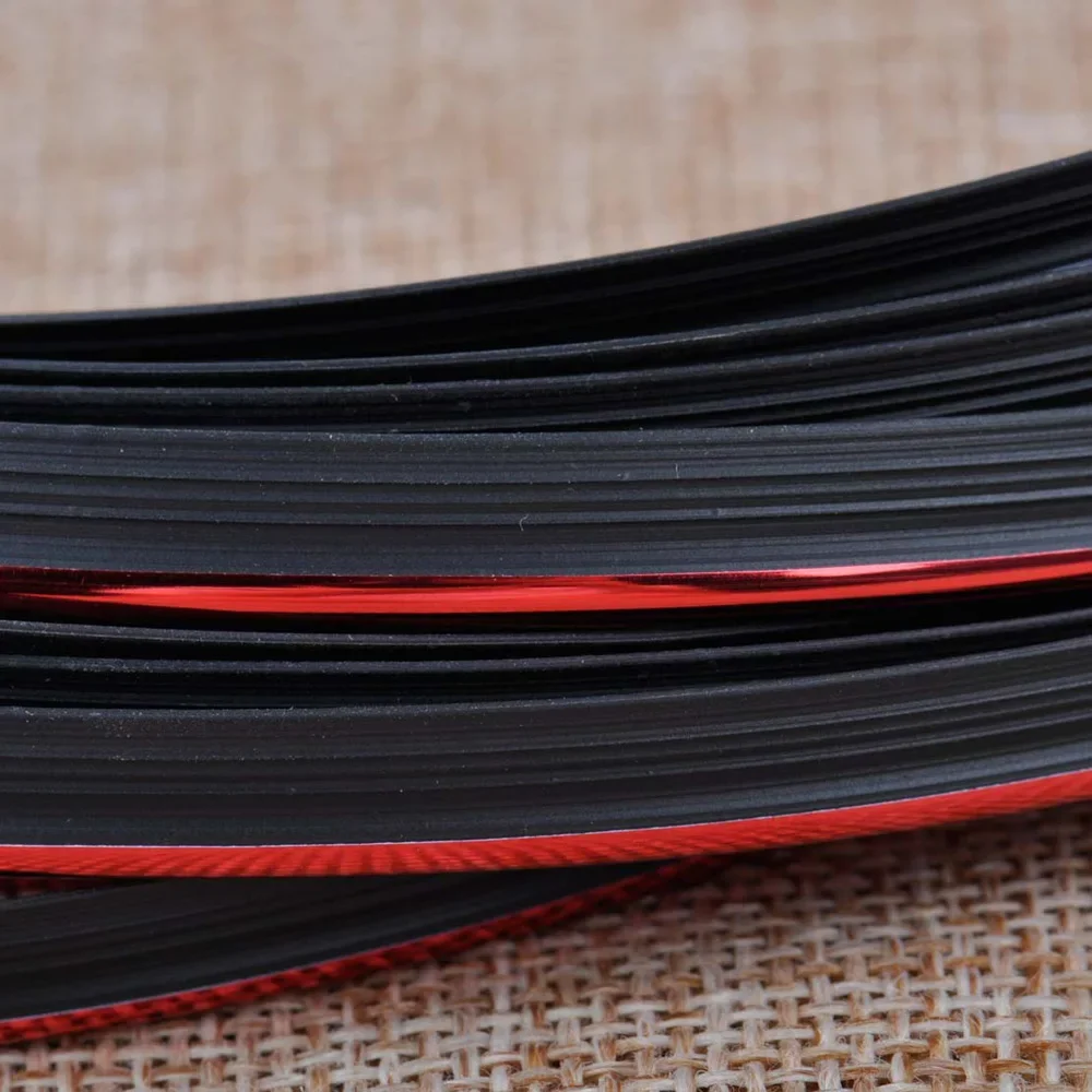 Car Trim Strip Electroplated Red DIY Interior Decoration Door Sticker Moulding Strip Trim Line Red 5 Meter car stickers car door stickers