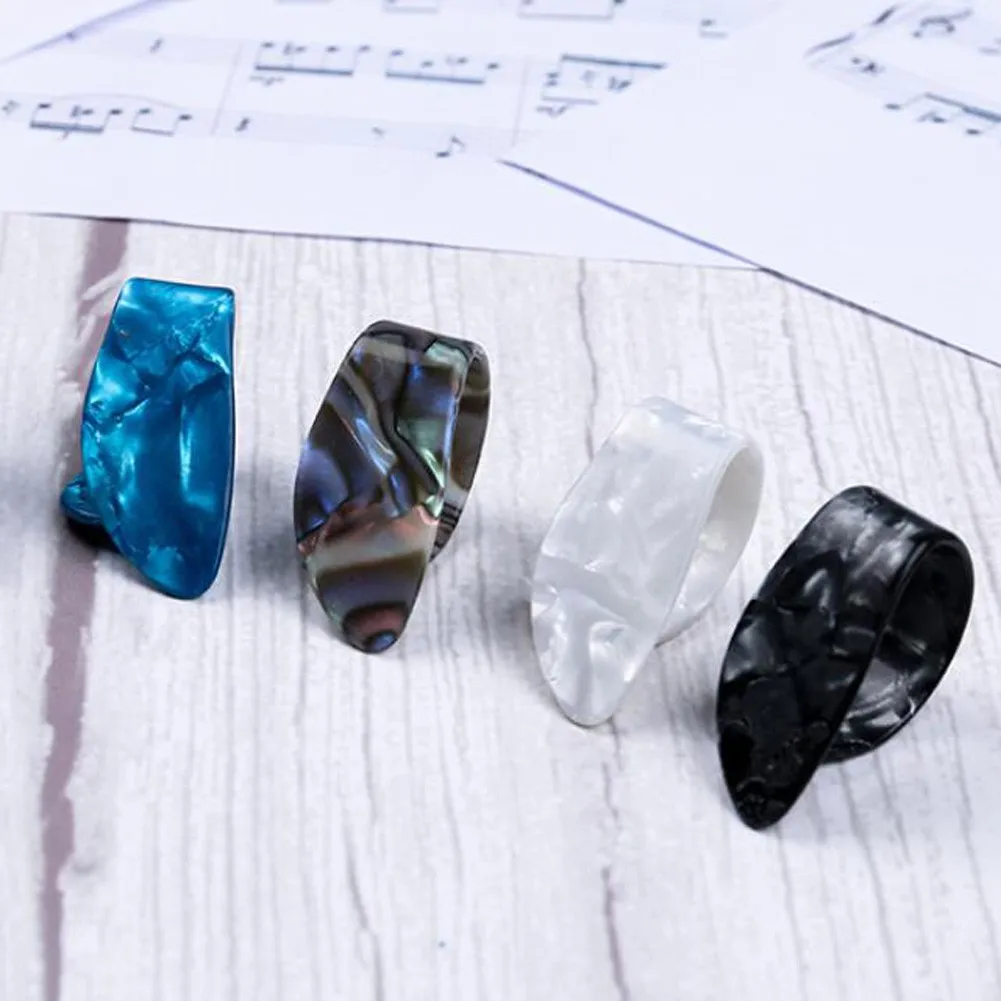 

Durable High Quality Hot New Practical Thumb Pick Retro Musical Part Random Color Set Celluloid Electric Guitar