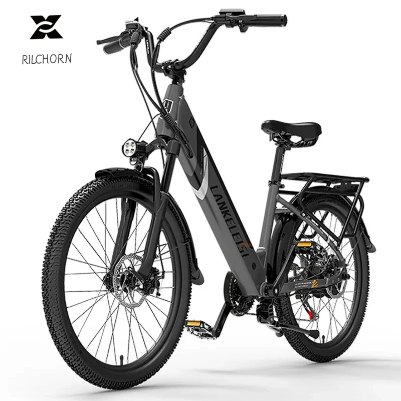 

EU UK Wholesale LANKELEISI ES500PRO Electric Bicycle 48V 14.5Ah 500W 24*2.4 inch Tire Electric Mountain Ebike City Road Bike