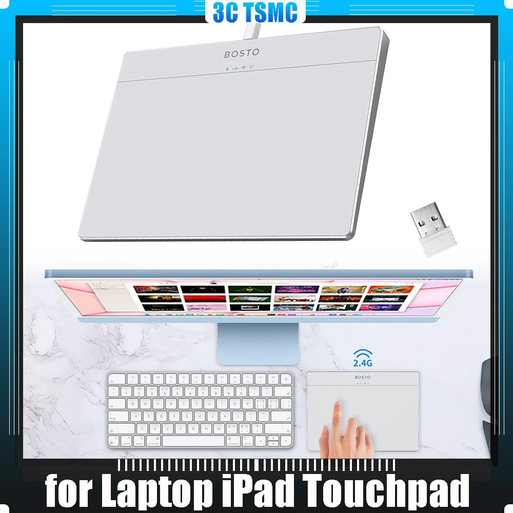 휴대용 트랙 패드 멀티 제스처 USB 터치 패드 마우스 Type-C 컴퓨터 노트..