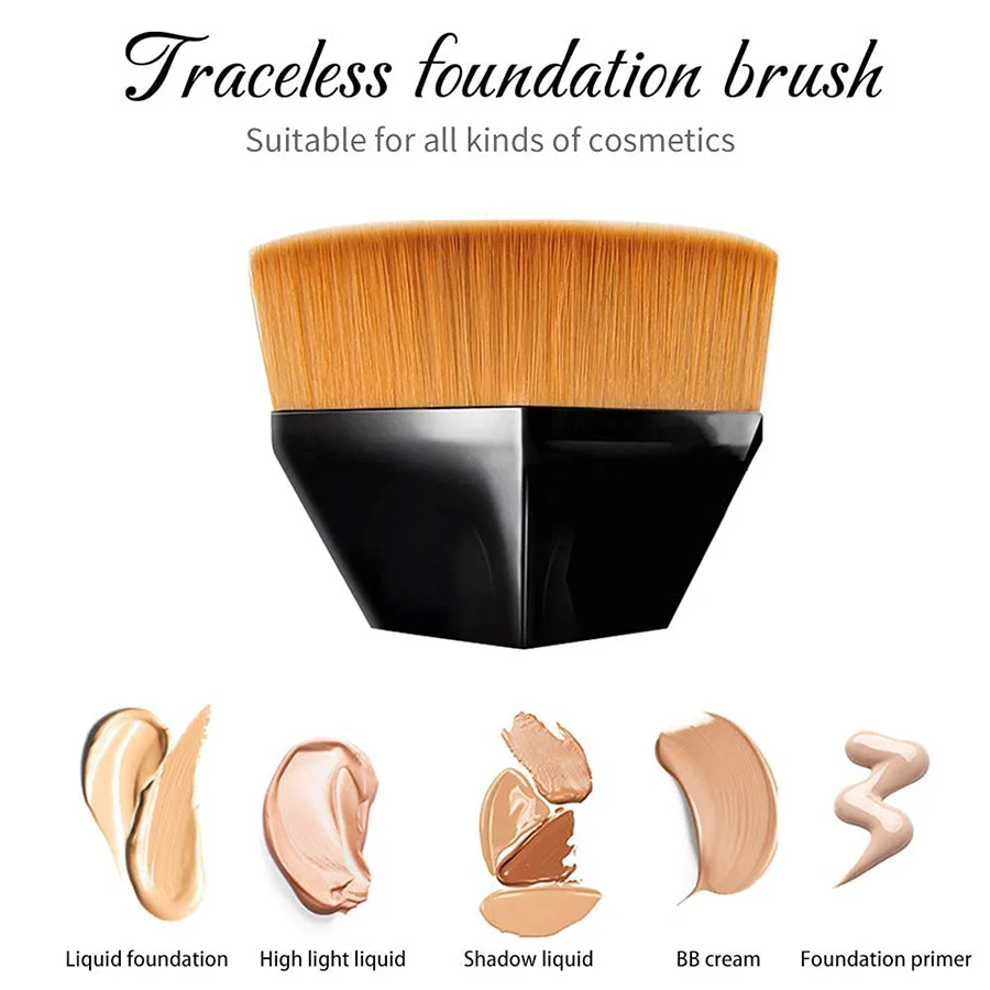 Foundation Flawless For Liquid Makeup Brush Portable  Beauty Professional Large Soft Base Face Blush Brushes Bristles Female