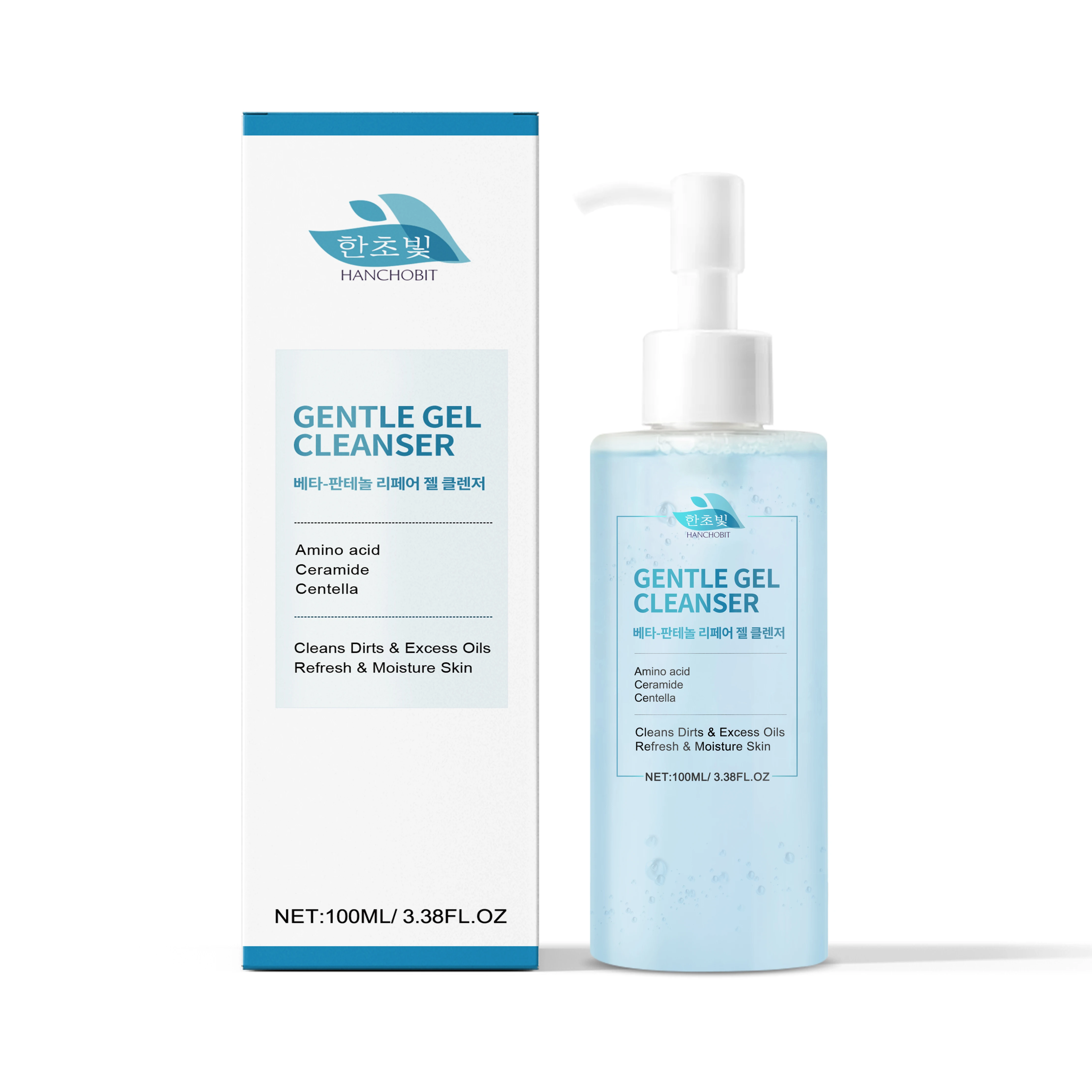 מנקה ג'ל Hanchobit β-Panthenol ניקוי עדין ורך של העור ג'ל שקוף שמירה על לחות ומרענן