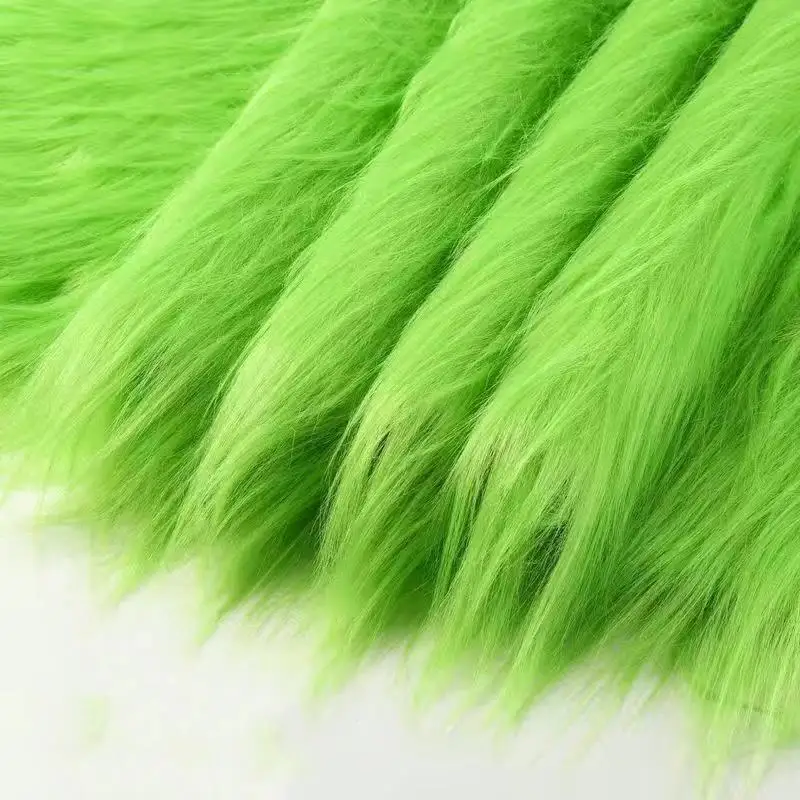 5x180cm Long Faux Fur Plush Silk Fabric Handmade DIY Doll Garment Toy Beard Hair Immitation Fox Fur Plush Ribbon Fabric