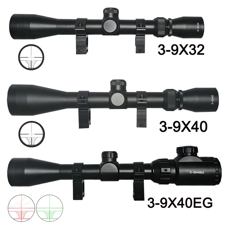 Description Picture 4 of itemOutdoor Shooting Optics Rifle Scope Adjustable Red Green Reticle Airsoft Sight 3-9x32 3-9x40 3-9x40EG Tactics Hunting Riflescope
