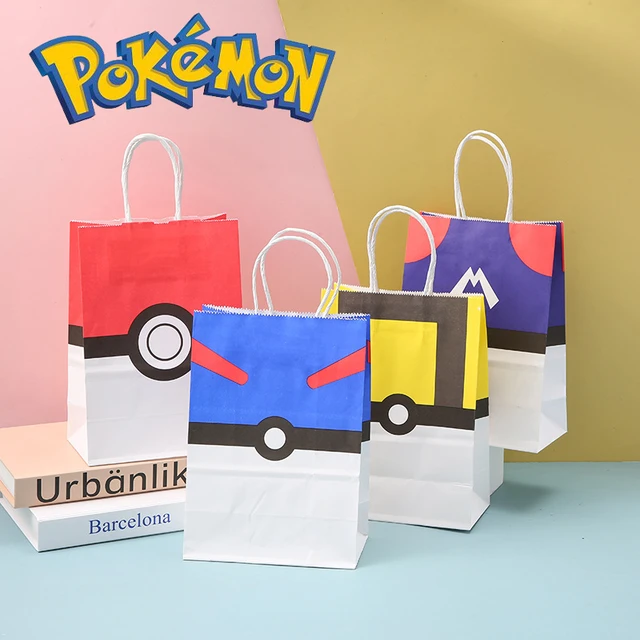 Sac d'emballage Pokémon pour enfants, sac cadeau à thème d'anniversaire,  cadeau de fête Pikachu, collation de bonbons, Salamèche, SLaura, jouet  cadeau - AliExpress