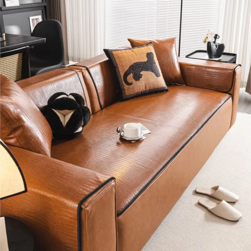 2024 Autumn Winter Home Non-slip Living Room PU Leather Sofa