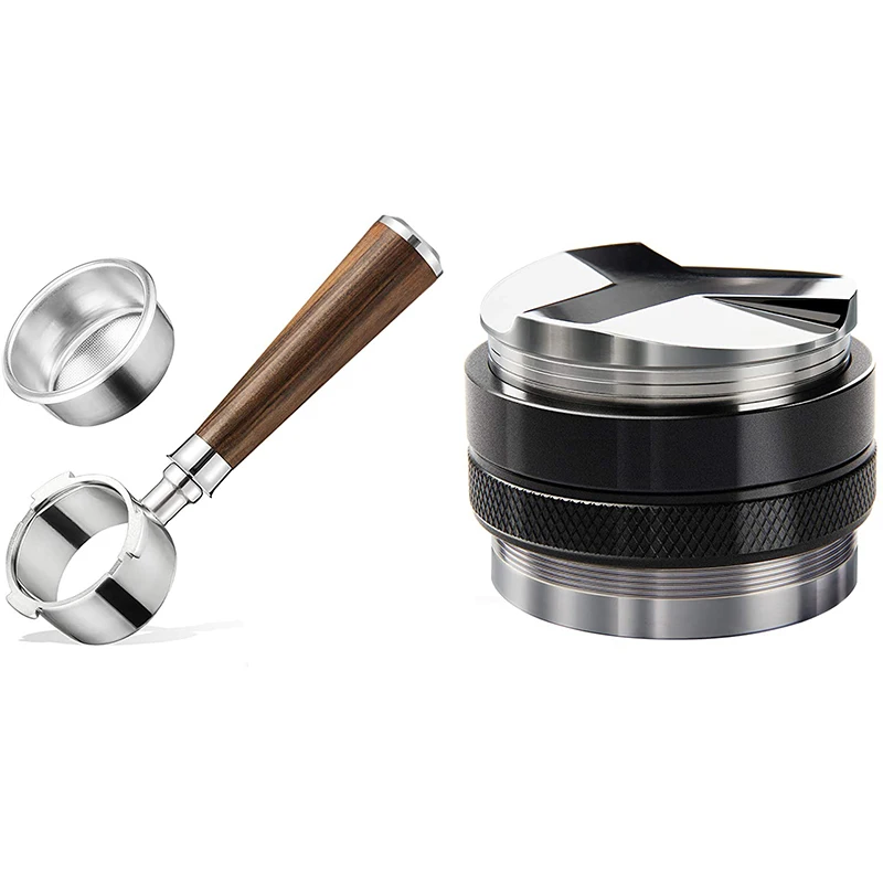 

54Mm Coffee Bottomless Portafilter And 53Mm Coffee Distributor And Tamper For Breville 8 Series Other Espresso Machine