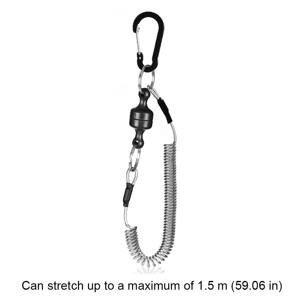 Retention Rope Magnetic Fishing Lanyard Cable Portable Buckle Anti Lost  Easy Release Accessories for Fish Grip Holder Tools