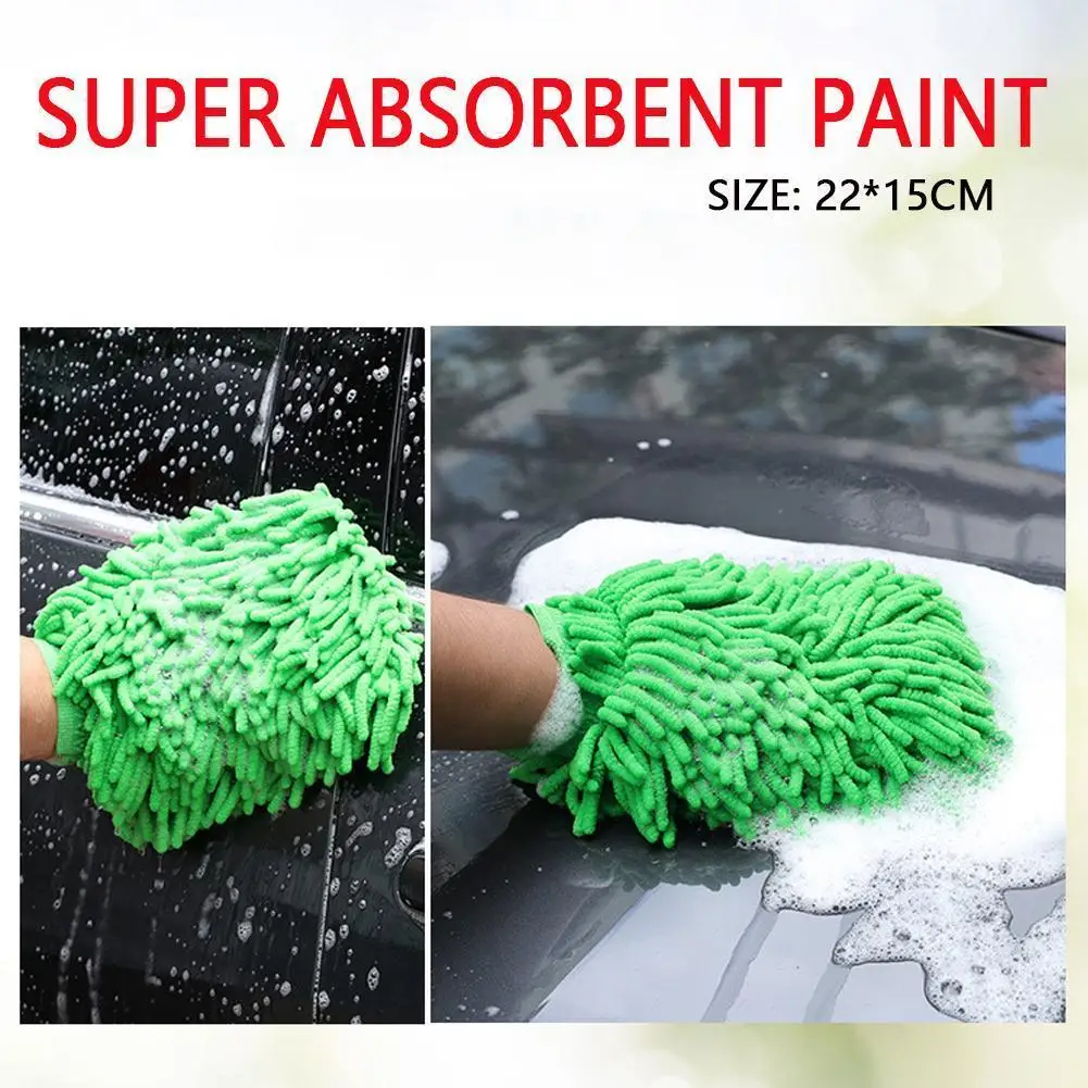 

Ultrafine Fiber Chenille Microfiber Car Wash Glove Mitt Soft Mesh Backing No Scratch For Car Wash And Cleaning 1pc Random C P0j1