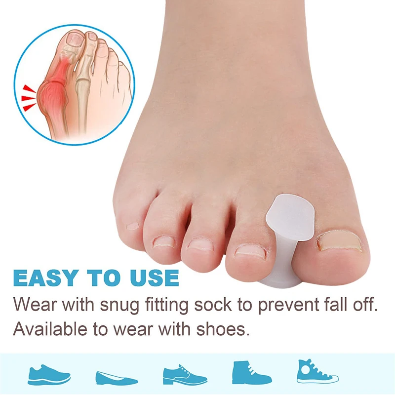 Gel Toe Separator 2/4Pcs Hallux Valgus Bunion Corrector Toe Protector Spacer