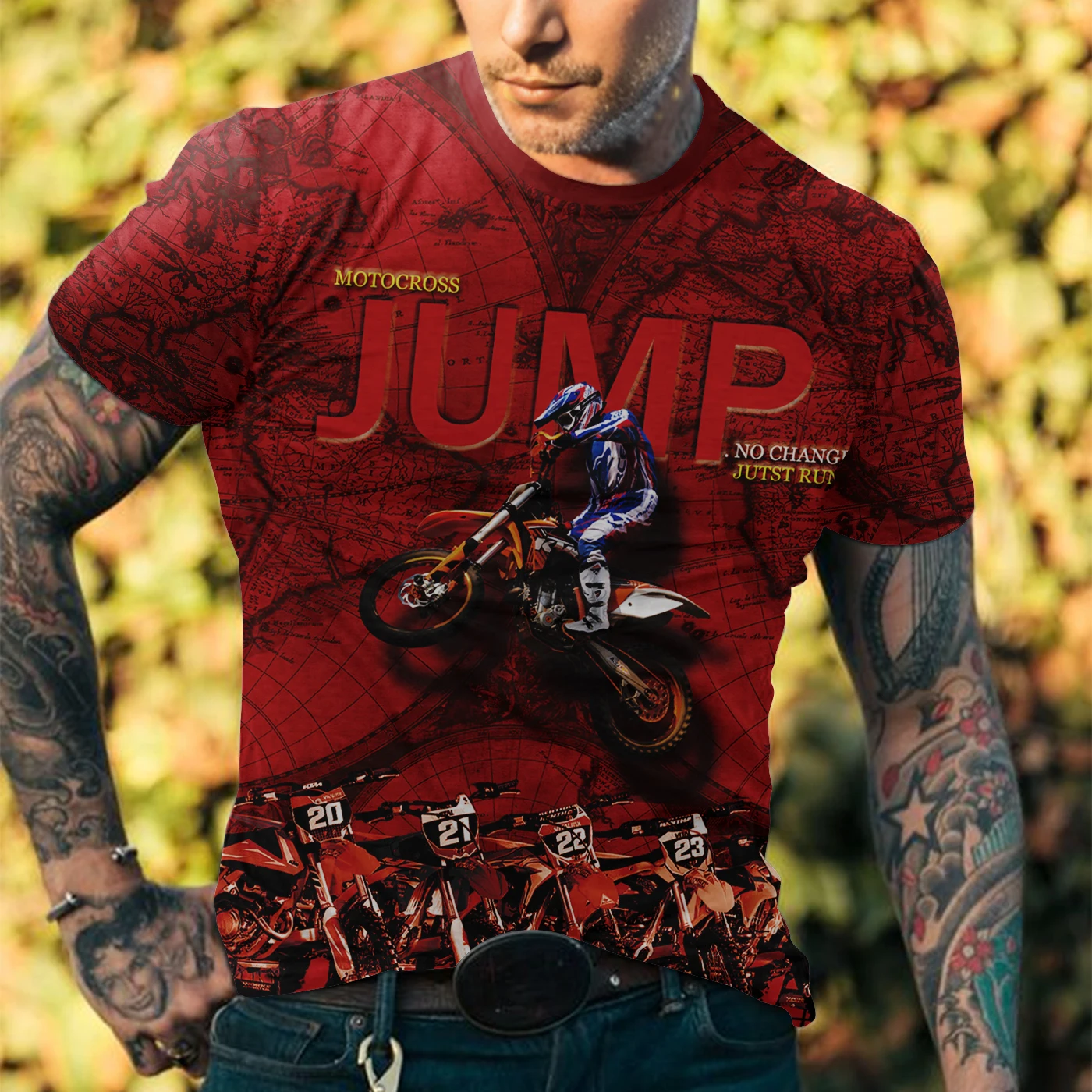 

Summer Men's Motorcycle Leisure Racing T-shirt High Quality Street Fashion Retro Quick Drying T-shirt with Sports Short Sleeves