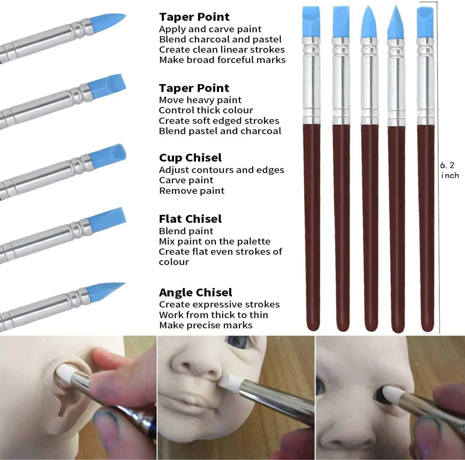24PCS Polymer Clay Tools Clay Tools Kit Ceramics Sculpting Kits Air Dry Kits for Adults Drawing Dotting