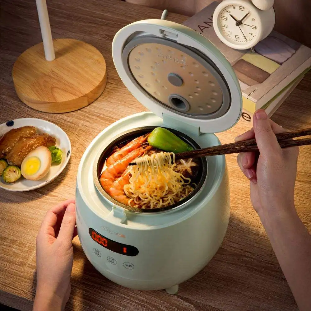 Bear 1.2L Electric Rice Cooker Automatic Multi 300W Mini Portable Cooking  Pot With Reservation DFB-B12F