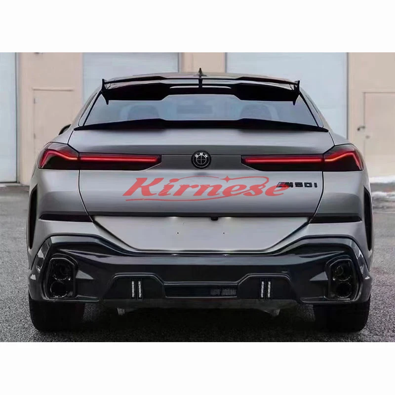 G06 Spoiler for BMW X6 Car Rear Wing 2020 To 2024 Black ABS