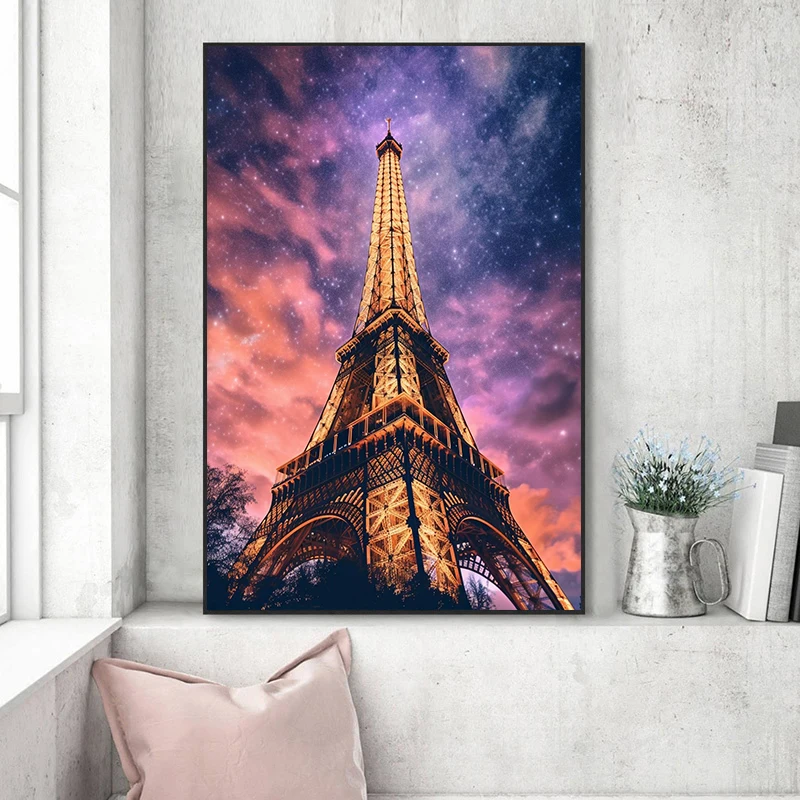 5D Diamond Mosaic Landscape The Paris Iron Tower Diamond Painting Scenery Decoration Diamond Cross Stitch  Birthday Gift