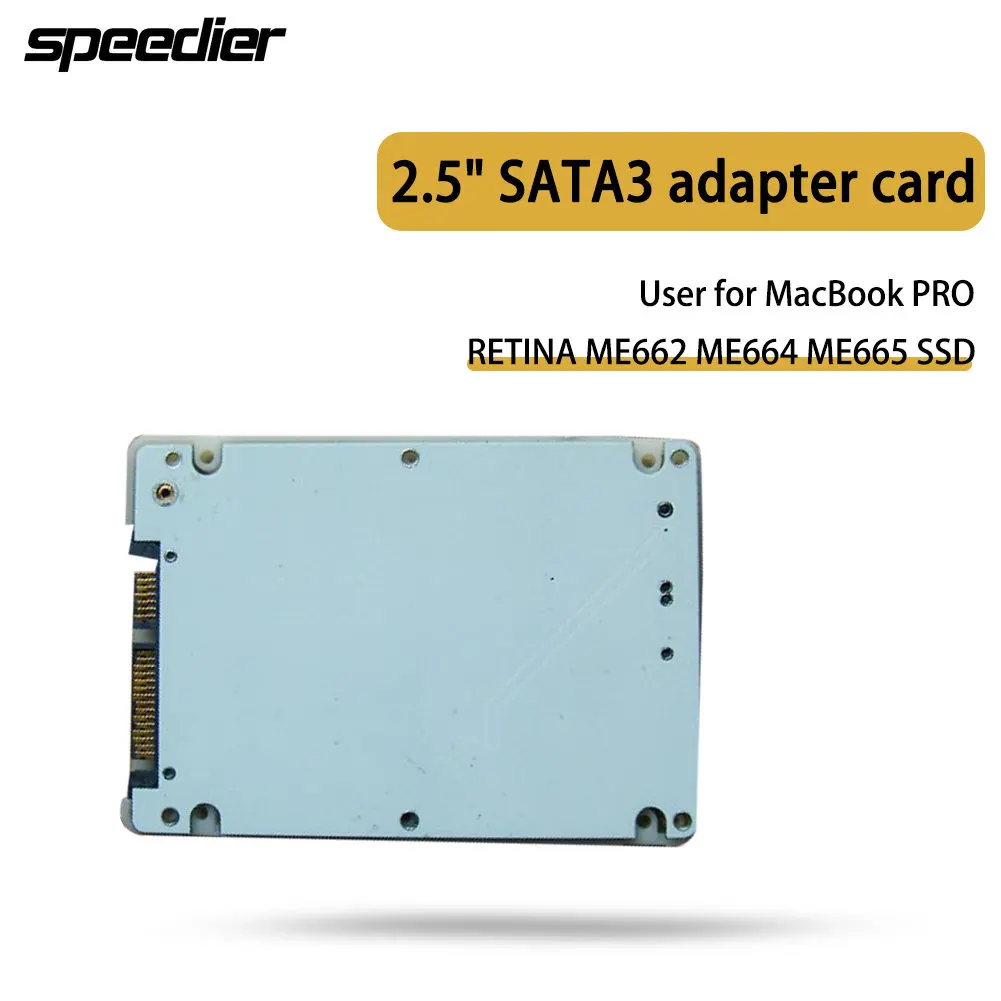 

Адаптер SATA3 2,5 дюйма для MacBook PRO RETINA ME662 ME664 ME665 A1425 A1398 MC975 MC976 MD212 MD213 SSD
