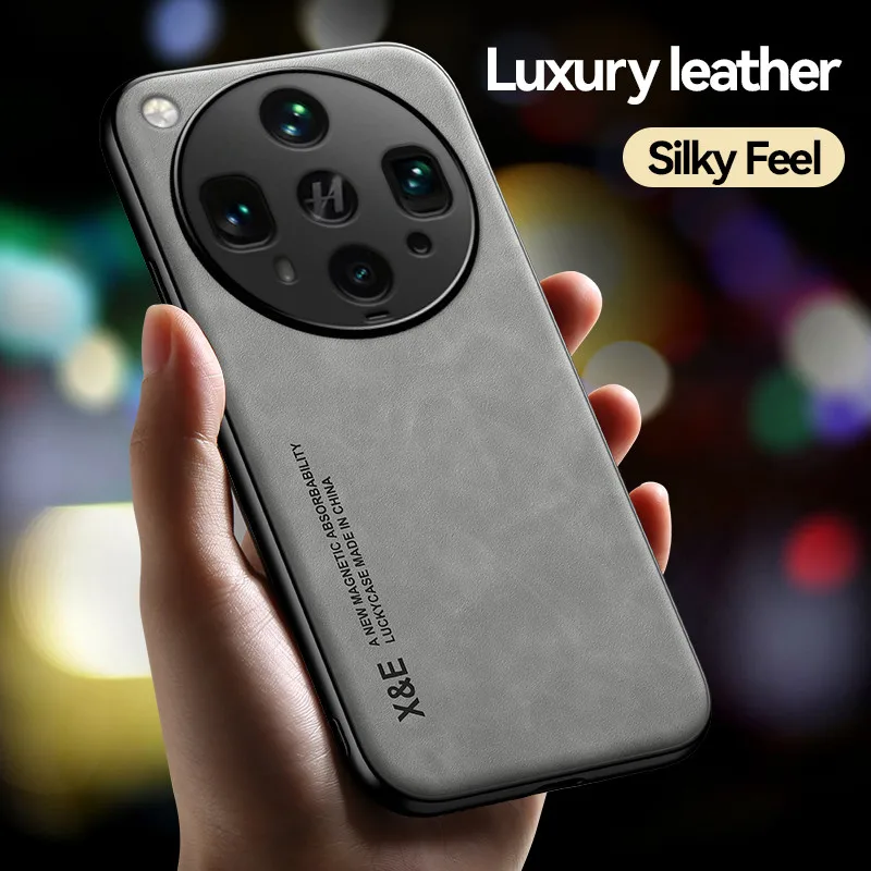 Vintage Durable Skin-Feeling PU Leather Phone Cover with Lens Protection
