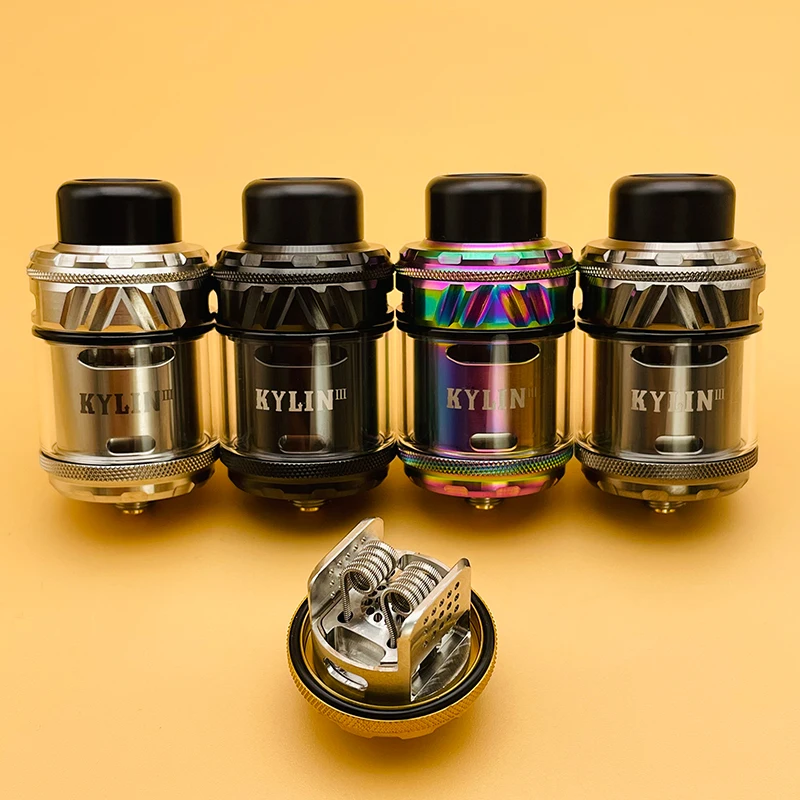 

DSX Kylin V3 RTA Atomizer 6ml 25mm Single/Dual Coil Creative Honeycomb Airflow Rebuildable Tank Vape E-Cigarette VS Zeus X RTA