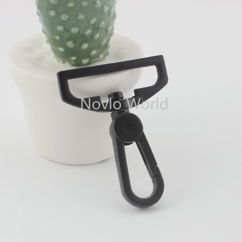 20-100pcs 매트 블랙 56X38mm 1.5 블랙 걸쇠 클립 가방 스트랩 금속 1-1/2 남자 노트북 스트랩 스위블 후크