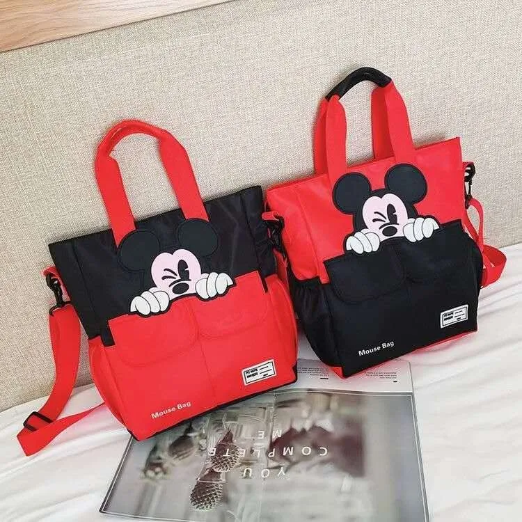 

MINISO Disney Cartoon Children's Backpack Kawaii Student Tutorial Bag Hand-held Messenger Bag Large Capacity Backpack Mochila