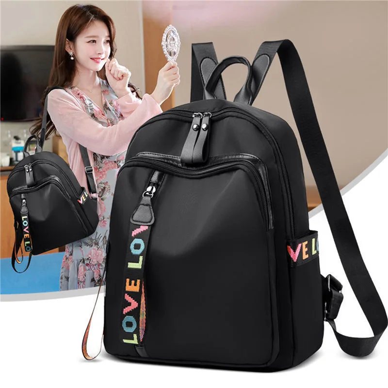 

Anti-theft Backpack Waterproof Fabric Large Female Shoulder Bag Teenage Large Capacity Simple Casual Travel Bagpack