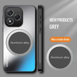 Enhanced Magnetic Matte Shockproof Case with 360° Rotating Ring Holder and Hard Bumper Shell for HONOR 400 Lite (GRAY)
