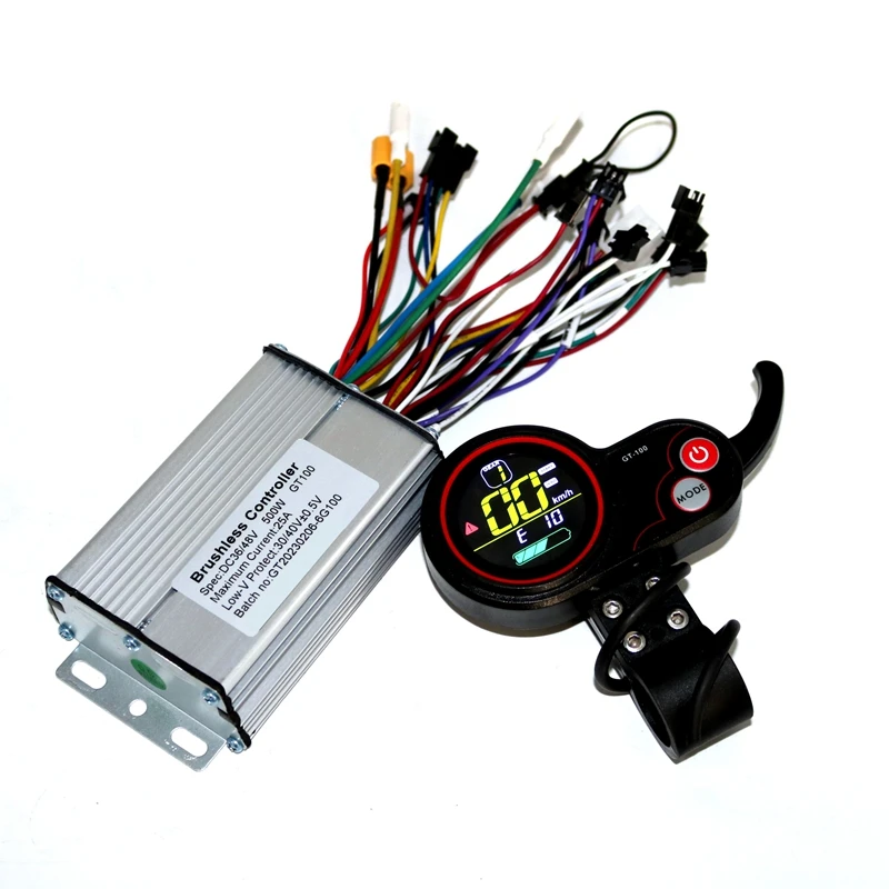 

GT-100 LCD Display Instrument Dashboard Controller Cable Kit 36V 500W Controller Electric Scooter Spare Parts Accessories