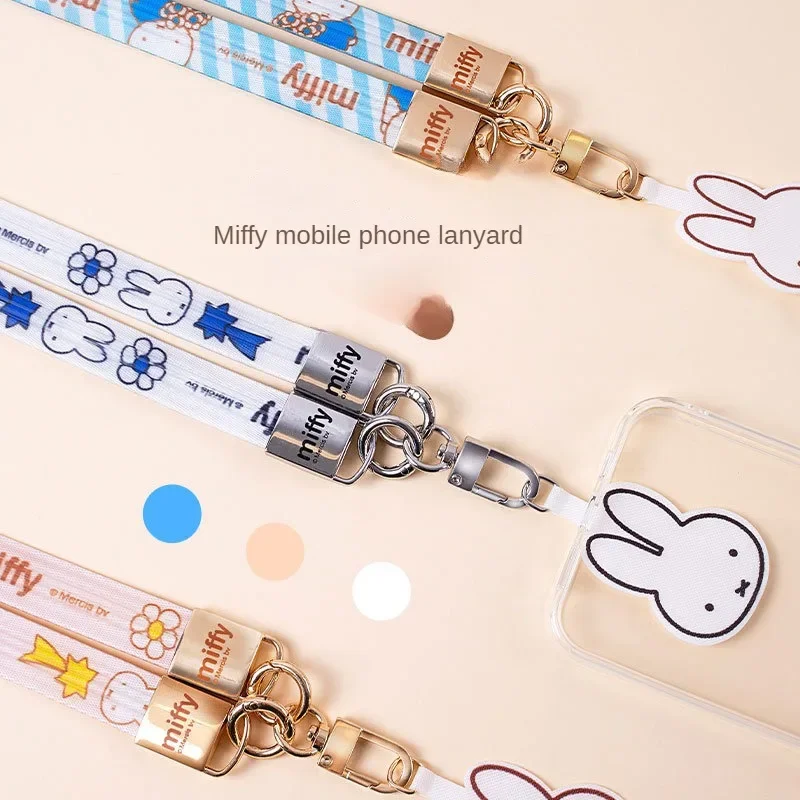 Miffy Mobile Phone Lanyard Crossbody Backable Chain Clip Pendant