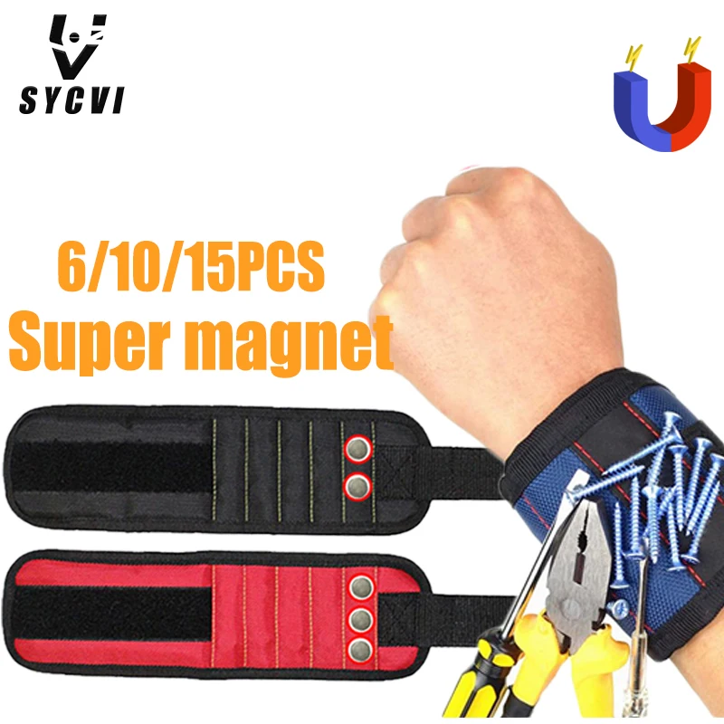 Polyester Magnetic Wristband 15pcs Powerful Magnet