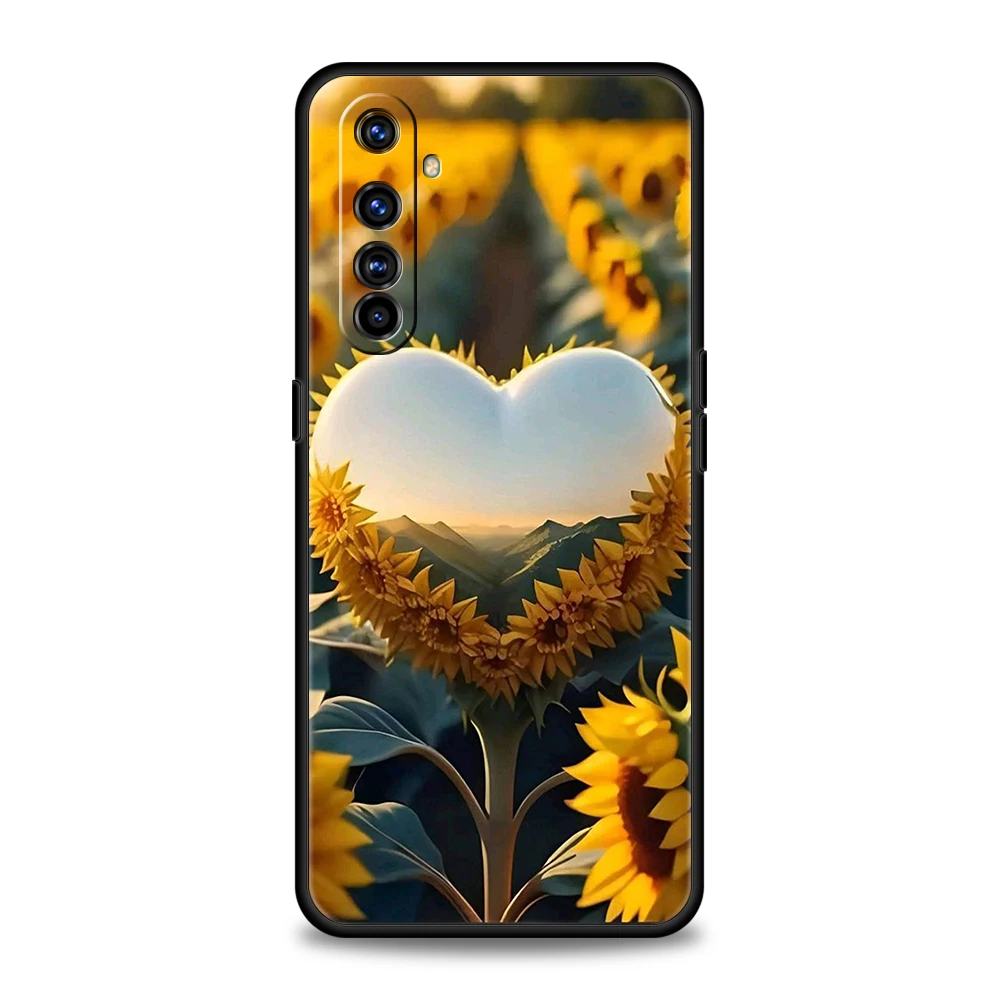 Sunflower Shockproof Silicone Phone Case – Durable TPU Protective Cover