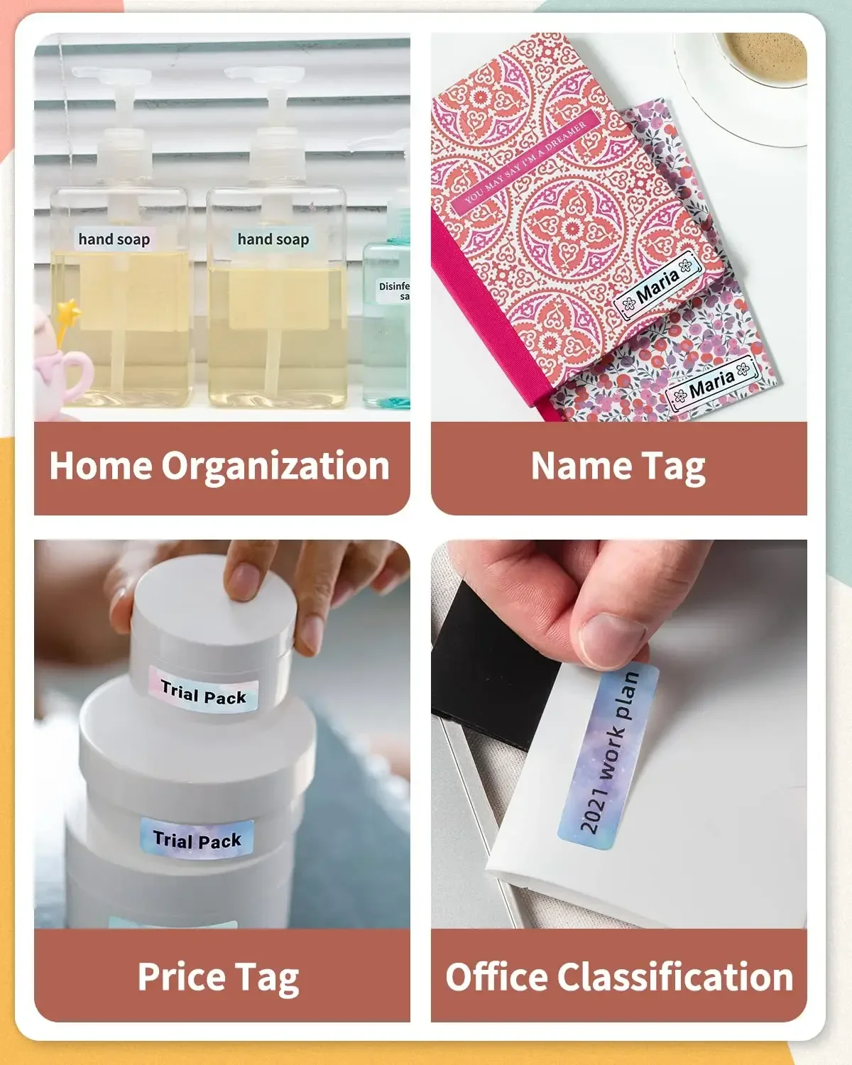 [3 rolls Get 50 off] Transparent Label Sticker Waterproof Thermal Label for Phomemo Q30 Q31 Q30S D30 Mini Thermal Label Printer