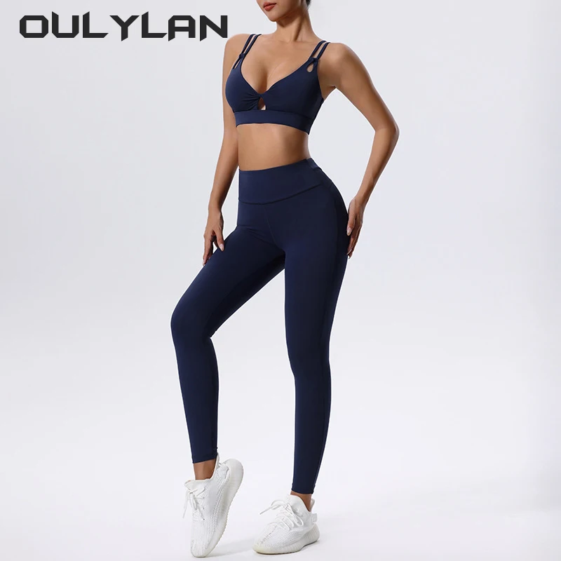 

Комплект для йоги, новый женский спортивный костюм, бесшовная спортивная одежда из 2 предметов для тренировок, спортивная одежда, леггинсы с высокой талией, спортивные костюмы для фитнеса