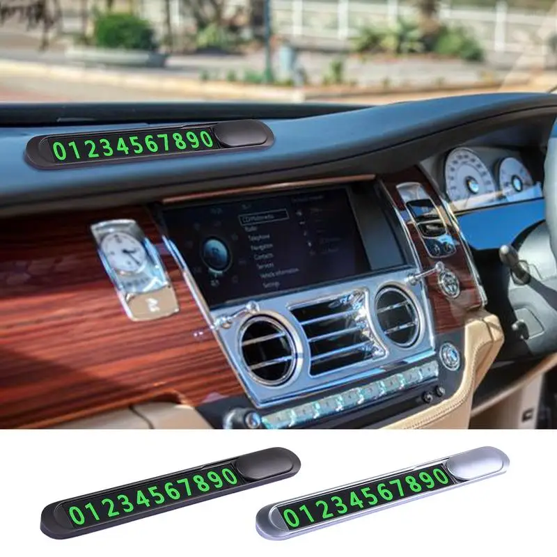 

Car Temporary Parking Card Car Styling Phone Number Card Plate Telephone Inside The Car Parking Numbers Plate Temporary Parking